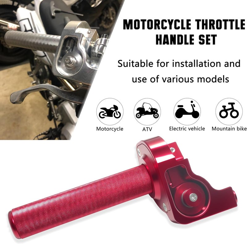 JXPANG Motorcycle Throttle Assembly,7/8" Quick Twist Throttle Grips with Throttle Cable Aluminum Alloy Universal for CRF KLX SSR TTR 110 125 150 250cc Dirt Pit Bike ATV Mini Bike - Image 4